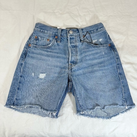 LEVI'S LUXOR STREET 501 MID THIGH SHORTS - Picture 3 of 12